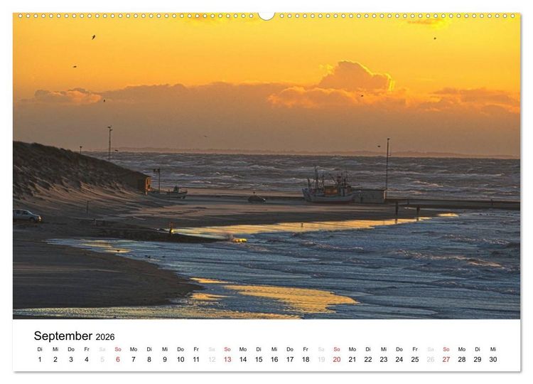 Produktbild: D&auml;nemark - Lyset Land (hochwertiger Premium Wandkalender 2026 DIN A2 quer), Kunstdruck in Hochglanz