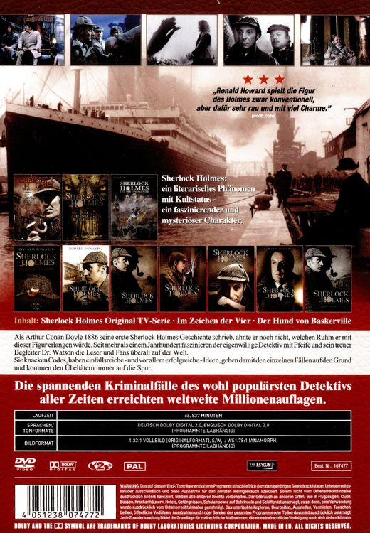 Produktbild: Sherlock Holmes - Sein grosses Abenteuer [4 DVDs]