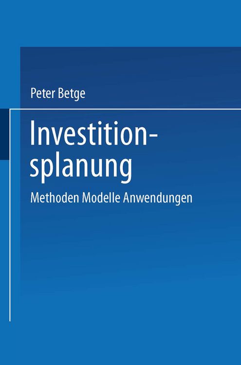 Produktbild: Investitionsplanung