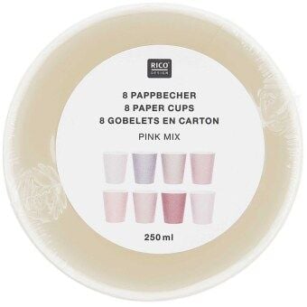 Produktbild: Pappbecher Mix, Rosa,