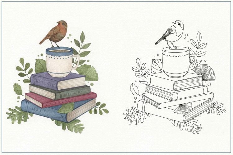 Produktbild: Aquarell Motive. Vorlagenmappe