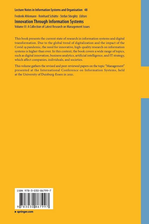 Produktbild: Innovation Through Information Systems