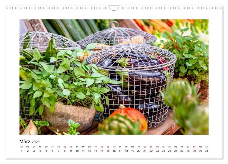 Produktbild: Wochenmarkt - Genussvoll Einkaufen (Wandkalender 2026 DIN A3 quer), CALVENDO Monatskalender