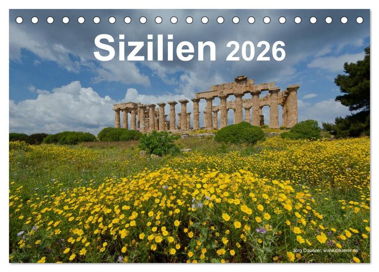 Produktbild: Sizilien 2026 (Tischkalender 2026 DIN A5 quer), CALVENDO Monatskalender