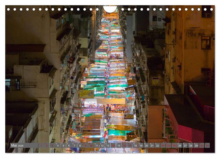 Produktbild: Hong Kong Citylights (Wandkalender 2026 DIN A4 quer), CALVENDO Monatskalender