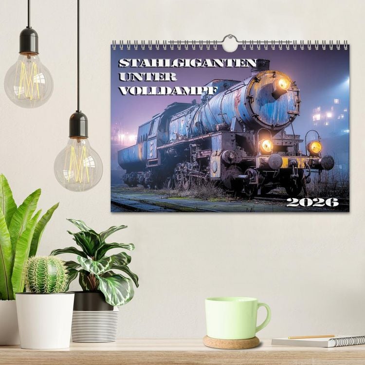 Produktbild: Stahlgiganten unter Dampf (Wandkalender 2026 DIN A4 quer), CALVENDO Monatskalender