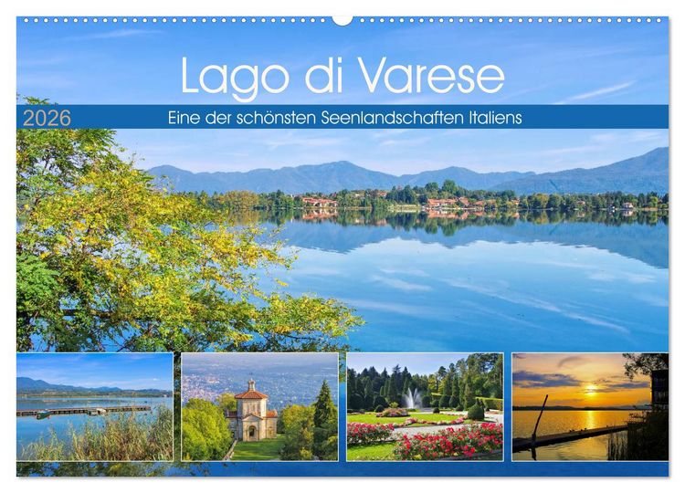 Produktbild: Lago di Varese - Eine der sch&ouml;nsten Seenlandschaften Italiens (Wandkalender 2026 DIN A2 quer), CALVENDO Monatskalender