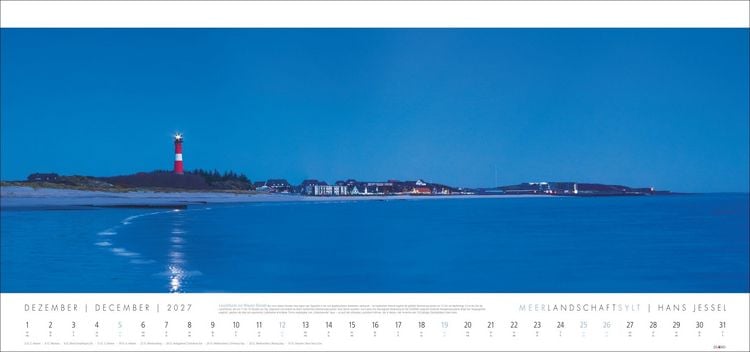 Produktbild: Meerlandschaft SYLT Kalender 2027 - Hans Jessel