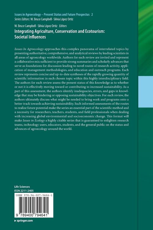 Produktbild: Integrating Agriculture, Conservation and Ecotourism: Societal Influences