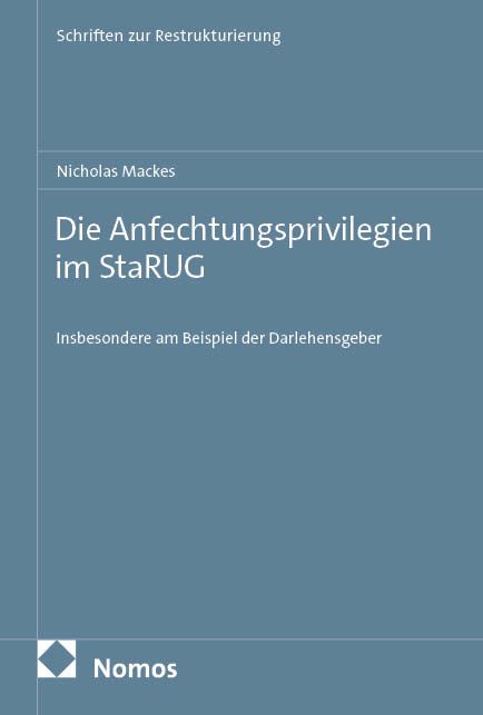 Produktbild: Die Anfechtungsprivilegien im StaRUG