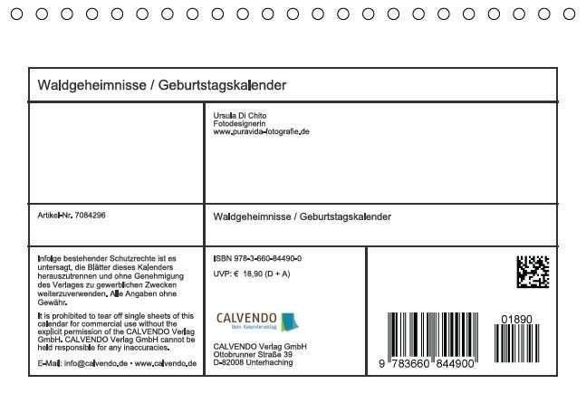 Produktbild: Waldges&auml;nge - Geburtstagskalender (Tischkalender immerw&auml;hrend DIN A5 quer)
