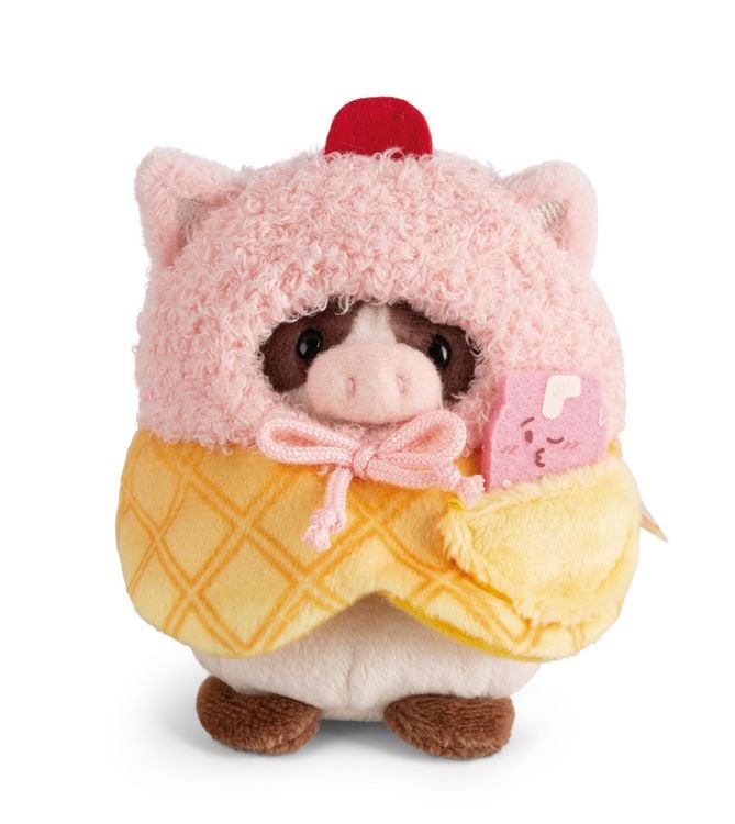 Produktbild: NICI Kuscheltier Kuh Moona mit Milch-Shake und Softeiskost&uuml;m 8cm in Geschenkbox