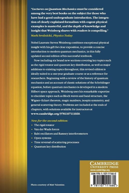 Produktbild: Lectures on Quantum Mechanics