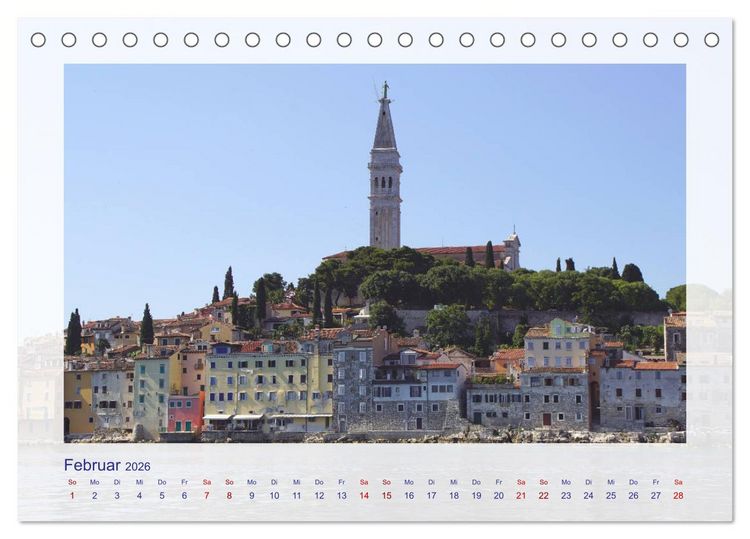 Produktbild: Sch&ouml;nes Istrien 2026 (Tischkalender 2026 DIN A5 quer), CALVENDO Monatskalender