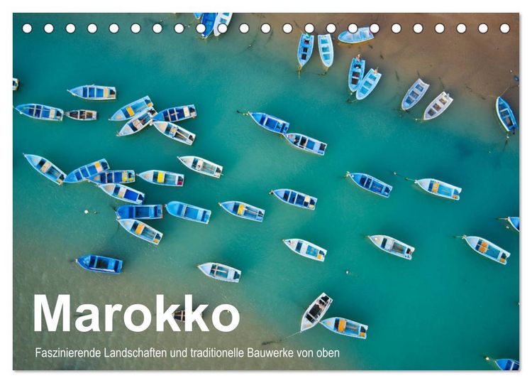 Produktbild: Marokko - Faszinierende Landschaften und traditionelle Bauwerke von oben (Tischkalender 2026 DIN A5 quer), CALVENDO Monatskalender