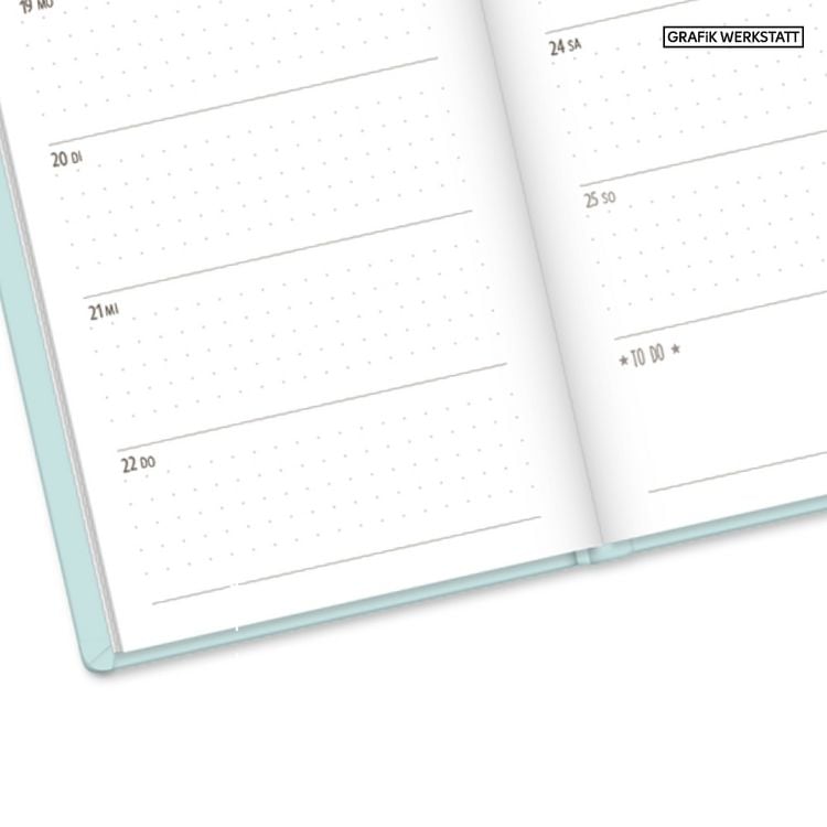 Produktbild: Terminplaner Lederlook 2027 Mint