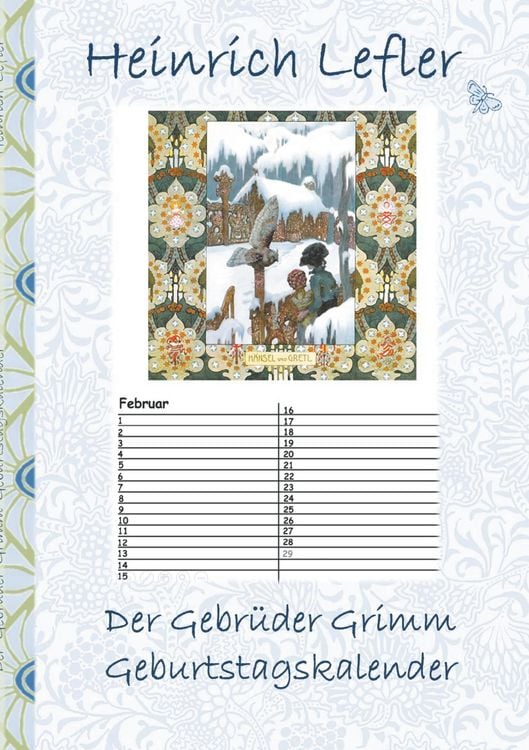 Produktbild: Der Gebr&uuml;der Grimm Geburtstagskalender
