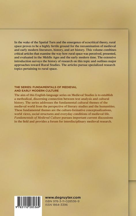 Produktbild: Rural Space in the Middle Ages and Early Modern Age