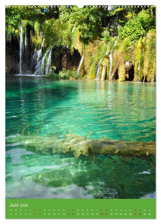 Produktbild: Erlebe mit mir die Zauberwelt der Plitvicer Seen (hochwertiger Premium Wandkalender 2026 DIN A2 hoch), Kunstdruck in Hochglanz