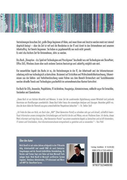 Produktbild: Disruption - Das Spiel mit Technologien und Paradigmen