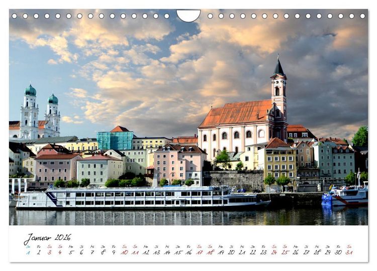 Produktbild: Entlang der Donau, Sehensw&uuml;rdigkeiten von Passau bis Budapest (Wandkalender 2026 DIN A4 quer), CALVENDO Monatskalender
