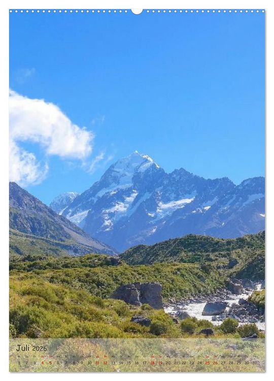 Produktbild: Neuseeland &ndash; Unterwegs auf der S&uuml;dinsel (Wandkalender 2026 DIN A2 hoch), CALVENDO Monatskalender