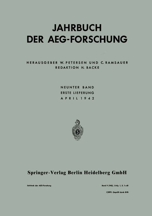 Produktbild: Jahrbuch der AEG-Forschung