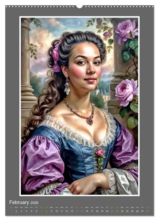 Produktbild: Ladies, Lace and Flowers (Wall Calendar 2026 DIN A2 portrait), CALVENDO 12 Month Wall Calendar