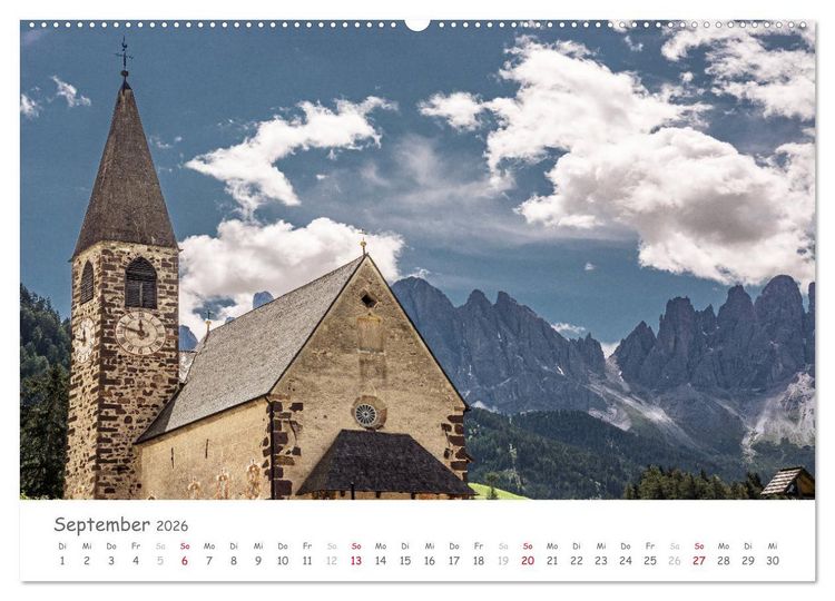Produktbild: S&uuml;dtirol - Land der Berge und Seen (Wandkalender 2026 DIN A2 quer), CALVENDO Monatskalender