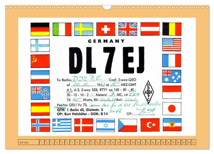 Produktbild: Amateurfunk in West-Berlin (Wandkalender 2026 DIN A3 quer), CALVENDO Monatskalender