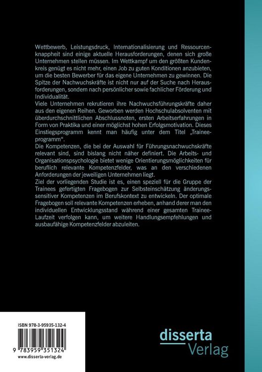 Produktbild: Konzeption und erste &Uuml;berpr&uuml;fung eines Potenzialanalyseinstruments zur Selbsteinsch&auml;tzung ver&auml;nderungssensitiver Schl&uuml;sselkompetenzen f&uuml;r Trainees