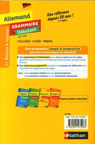 Produktbild: Allemand : grammaire d&eacute;butant A1-A2