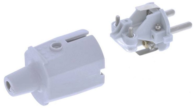 Produktbild: AS Schwabe 62220 Schutzkontaktstecker PVC 230V Grau