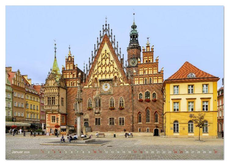 Produktbild: Breslau. Polens architektonisches Juwel an der Oder (Wandkalender 2026 DIN A3 quer), CALVENDO Monatskalender