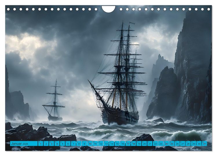 Produktbild: Erinnerungen an das Meer. Die Schifffahrt von einst (Wandkalender 2026 DIN A4 quer), CALVENDO Monatskalender