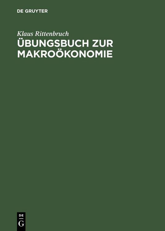 Produktbild: &Uuml;bungsbuch zur Makro&ouml;konomie