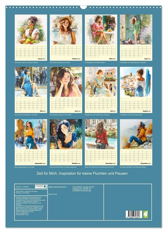 Produktbild: Zeit f&uuml;r Mich. Inspiration f&uuml;r kleine Fluchten und Pausen (Wandkalender 2027 DIN A2 hoch), CALVENDO Monatskalender