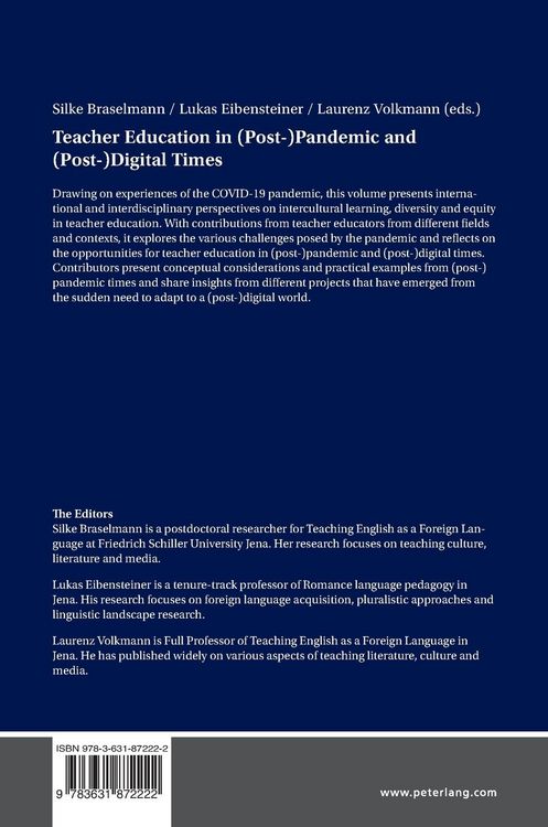 Produktbild: Teacher Education in (Post-)Pandemic and (Post-)Digital Times