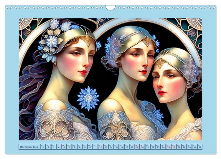 Produktbild: Art Deco Freundinnen (Wandkalender 2026 DIN A3 quer), CALVENDO Monatskalender