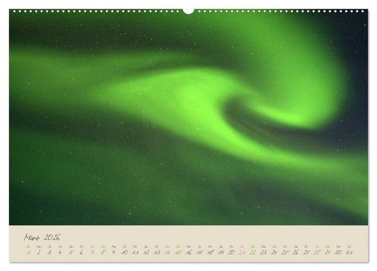 Produktbild: Zauber des Nordlichts - Aurora borealis (hochwertiger Premium Wandkalender 2026 DIN A2 quer), Kunstdruck in Hochglanz