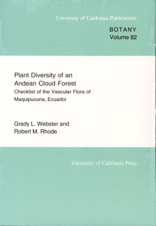 Produktbild: Plant Diversity of an Andean Cloud Forest
