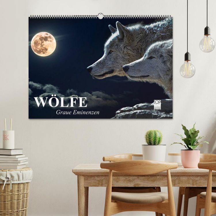 Produktbild: W&ouml;lfe. Graue Eminenzen (Wandkalender 2026 DIN A2 quer), CALVENDO Monatskalender