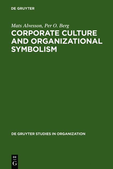 Produktbild: Corporate Culture and Organizational Symbolism