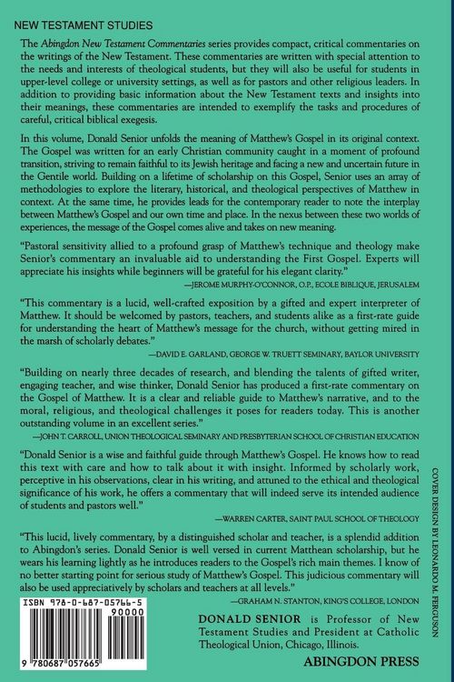 Produktbild: Abingdon New Testament Commentary - Matthew