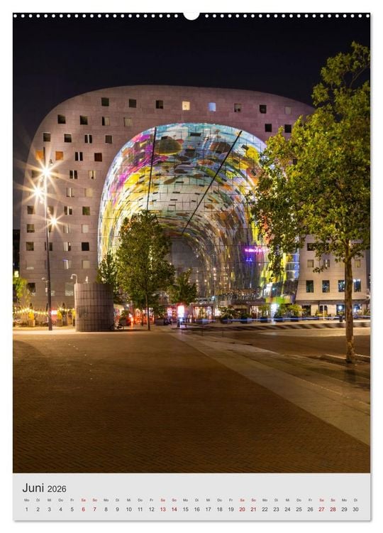 Produktbild: ROTTERDAM Impressionen bei Tag und Nacht (Wandkalender 2026 DIN A2 hoch), CALVENDO Monatskalender