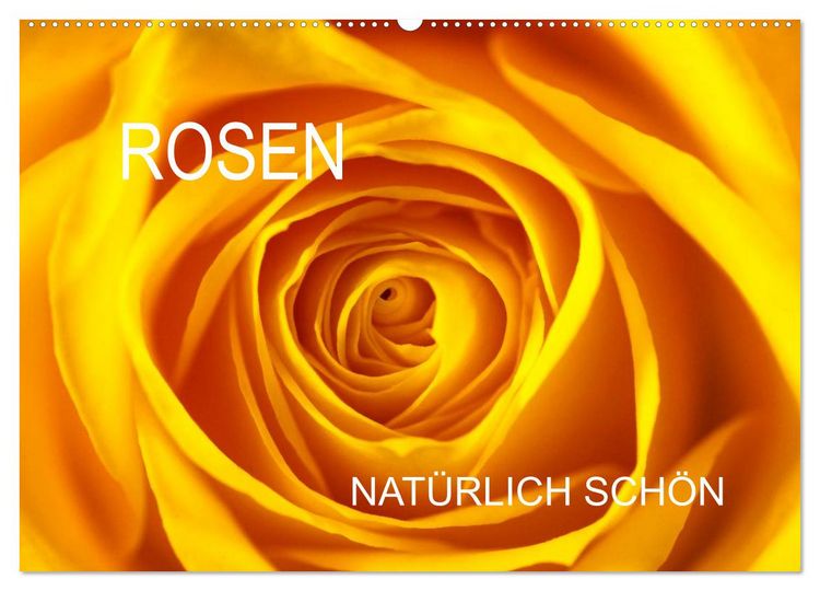 Produktbild: Rosen nat&uuml;rlich sch&ouml;n (Wandkalender 2026 DIN A2 quer), CALVENDO Monatskalender