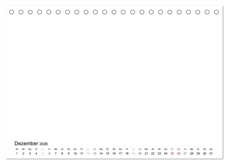 Produktbild: Bastelkalender - Weiss (Tischkalender 2026 DIN A5 quer), CALVENDO Monatskalender