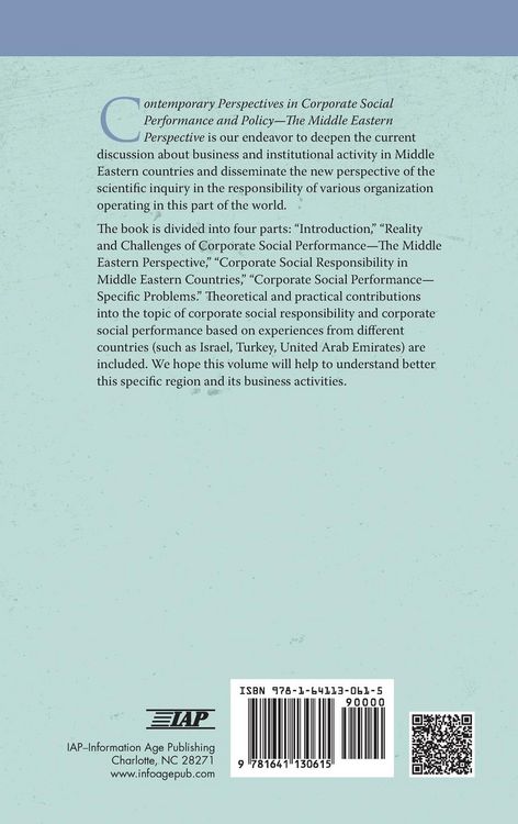Produktbild: Contemporary Perspectives in Corporate Social Performance and Policy