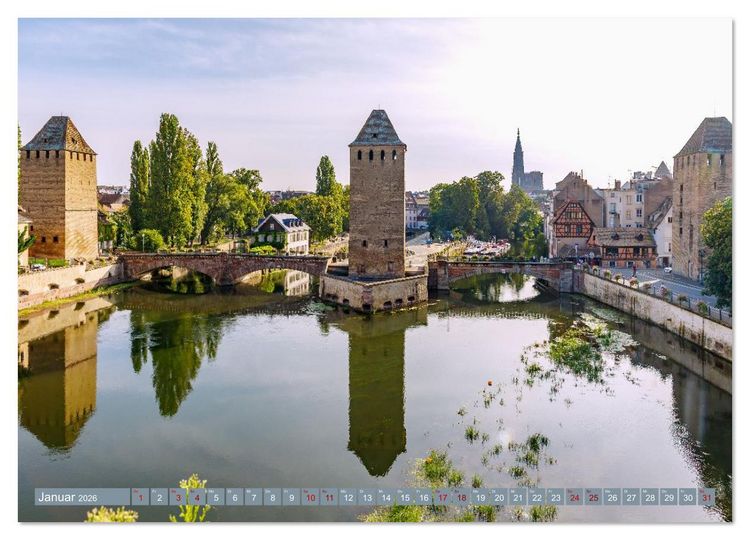 Produktbild: Strasbourg. Europa trifft Elsass: Architektur und Atmosph&auml;re (Wandkalender 2026 DIN A2 quer), CALVENDO Monatskalender