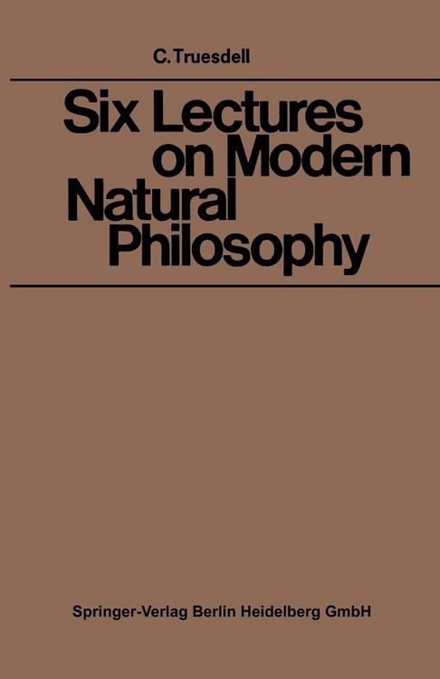 Produktbild: Six Lectures on Modern Natural Philosophy